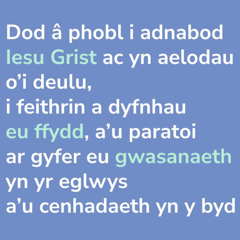 Ein cenhadaeth / Our Mission